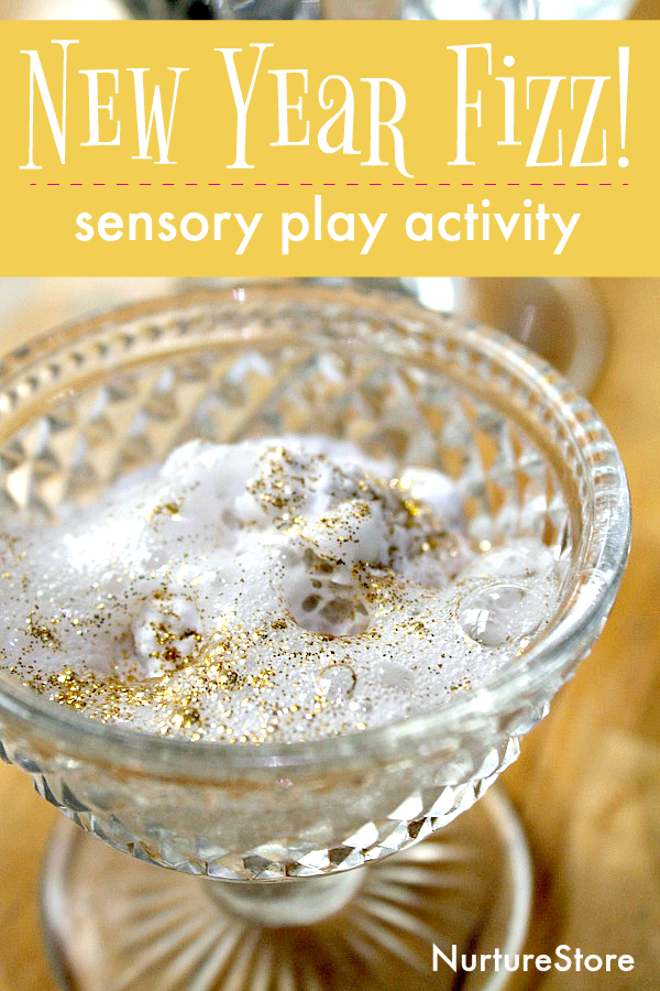 fizzy new year sensory play activity for kids