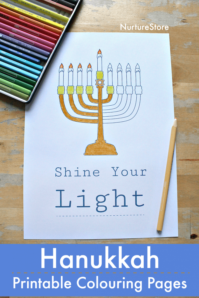 hanukkah printable coloring pages