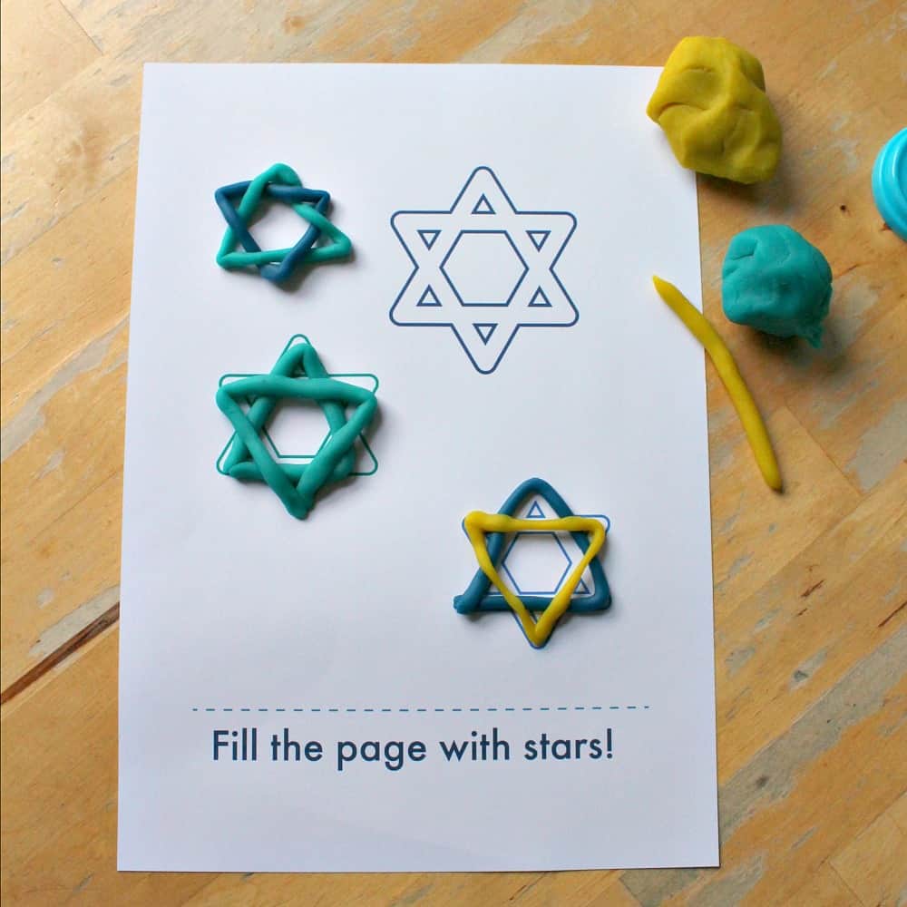 Hanukkah Playdough Mats - With Love, Ima