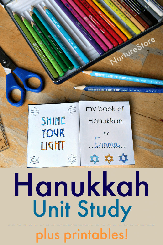 Hanukkah unit study printables with Hanukkah lapbook