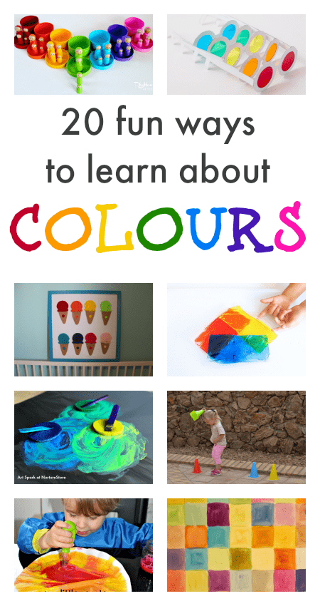 colour activities, color activities for preschool and toddlers, color crafts, learning about colors, color theme