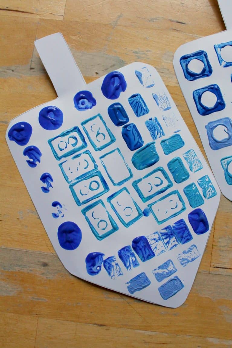 Easy dreidel craft with printable template - NurtureStore