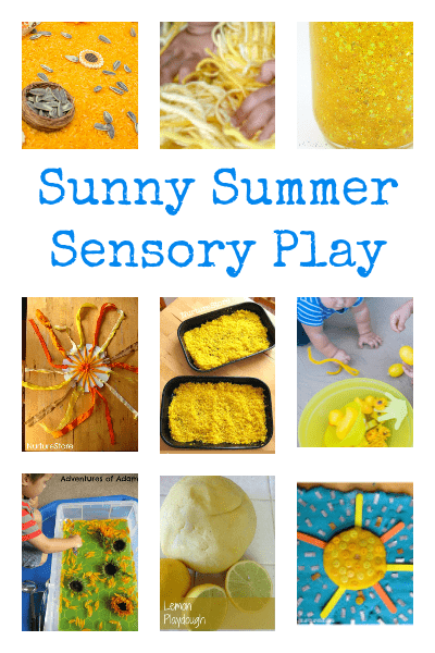 summer sensory play, sunshine theme activities, summer theme activities for preschool