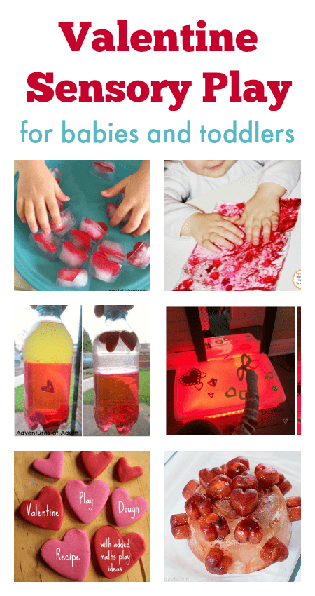 Valentine sensory play ideas for babies, fun toddler Valentine activity