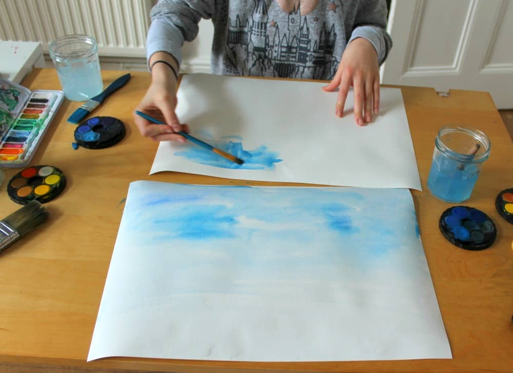 how to use watercolours wet on wet