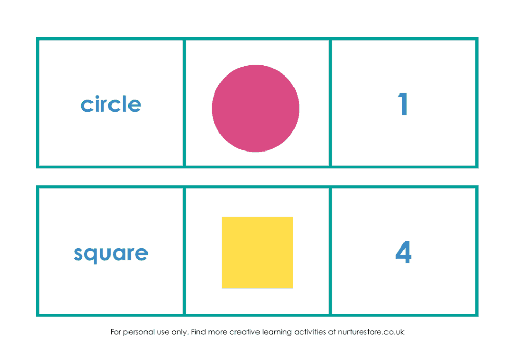 shapes side counting activity printable