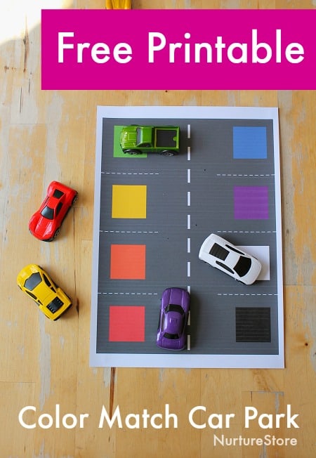 Free printable parking lot play mats