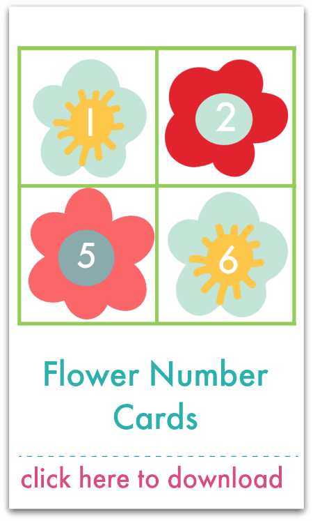 flower number cards