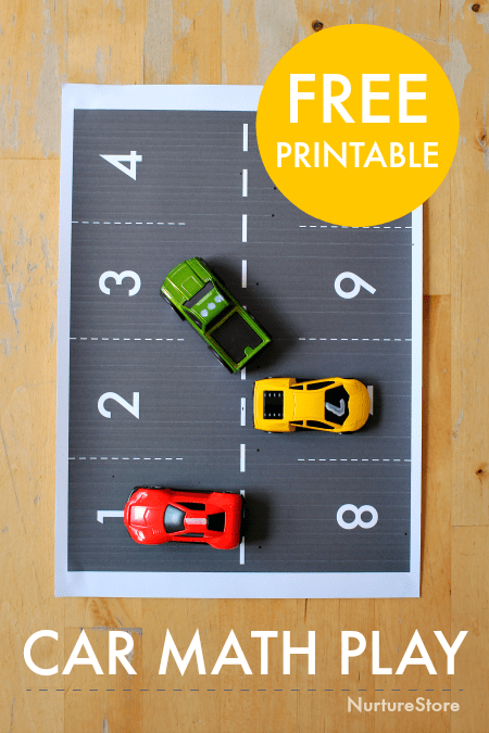 Car play math printable