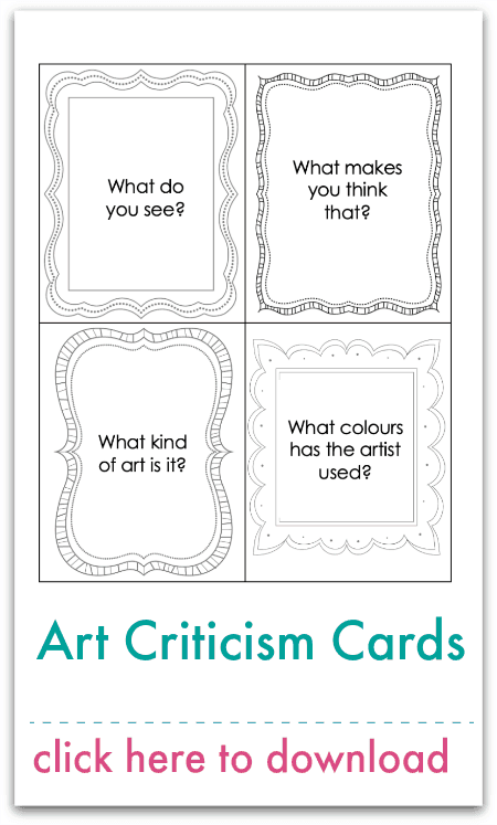 art criticism cards