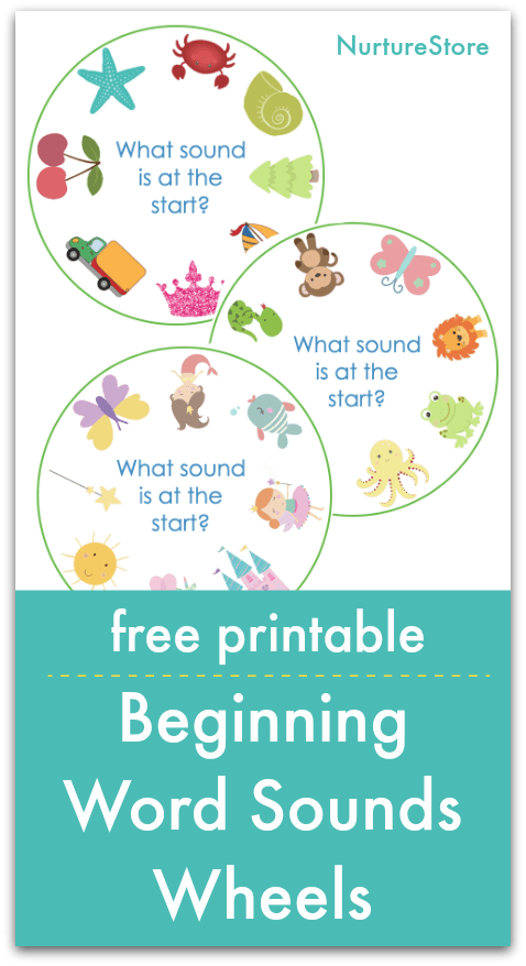 beginning sound word wheel game free printable nurturestore