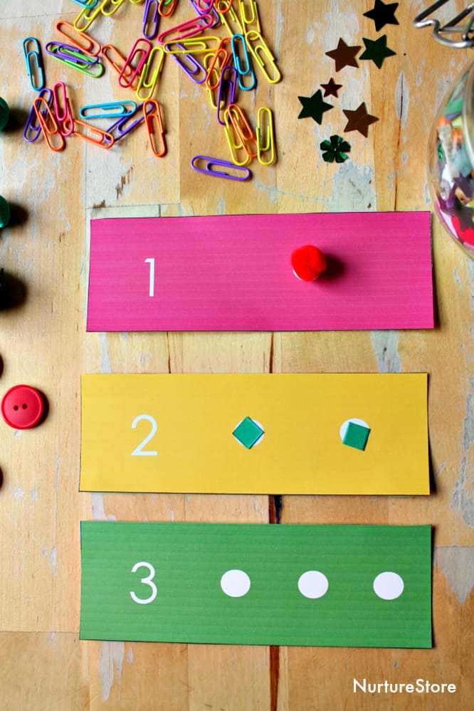 Printable number dots cards for loose parts math activities LaptrinhX