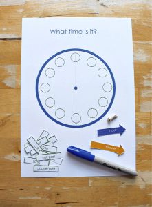 Easy Telling The Time Lesson With Clock Free Printable - Nurturestore