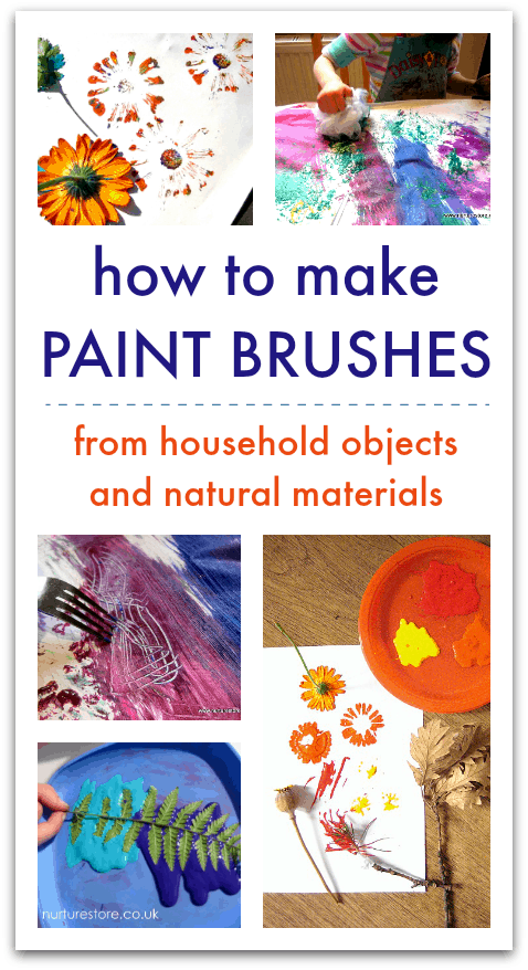 Make your own Nature Paint Brushes - Nature art painting for kids