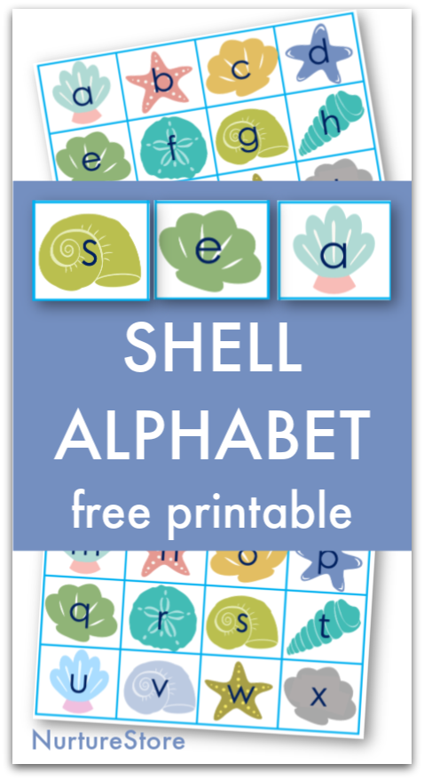 Seashell Alphabet Free Printable For Ocean Themed Literacy Activities 