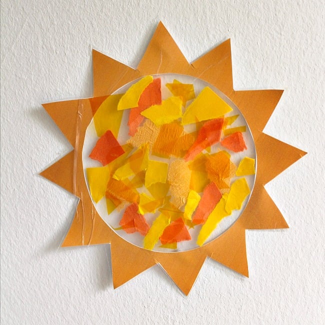 Sunshine Sun Catcher Easy Solstice Craft - With Sun Template Printable 2EC