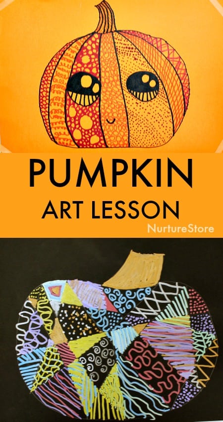 Doodle Style Easy Pumpkin Art Lesson For Kids Nurturestore