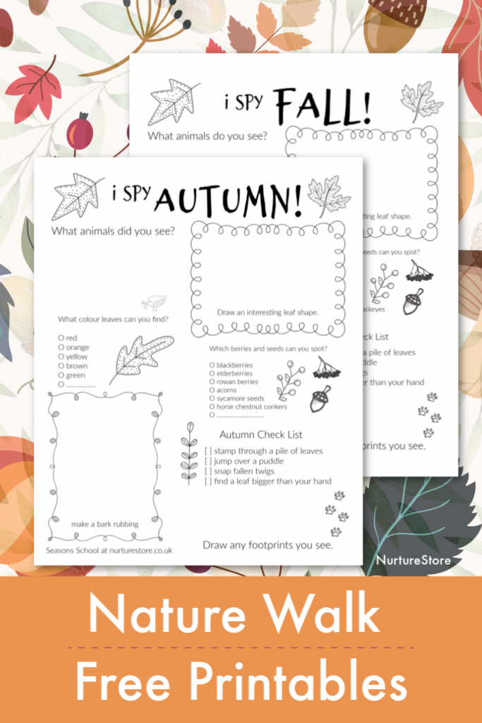 fall nature scavenger hunt