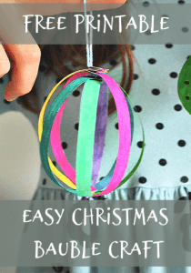 How to make a paper Christmas bauble craft with printable - NurtureStore