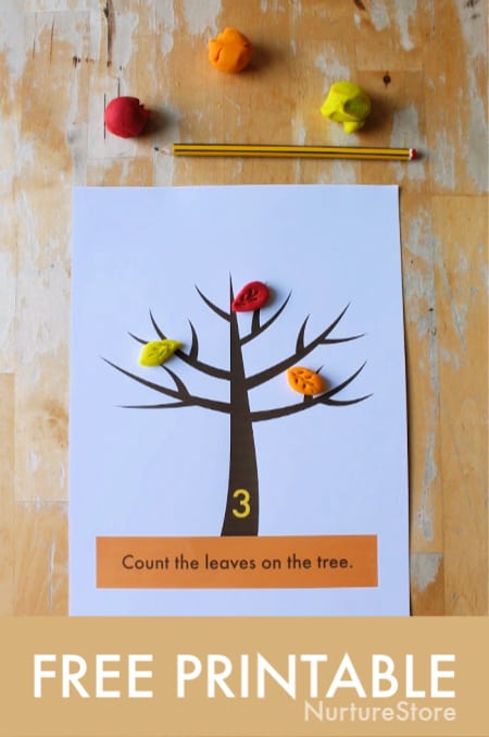 Free Printable Tree Play Dough Mat For Autumn Sensory Play Nurturestore