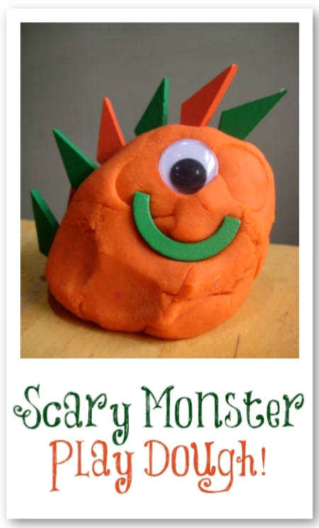 halloween play dough monsters