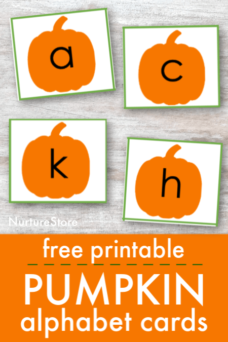 Free printable pumpkin alphabet set for easy fall letter activities ...