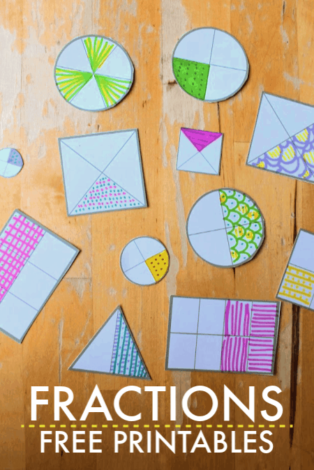 fractions for kids printables
