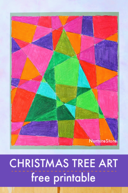Stained Glass Christmas Tree Colouring In Sheet Nurturestore