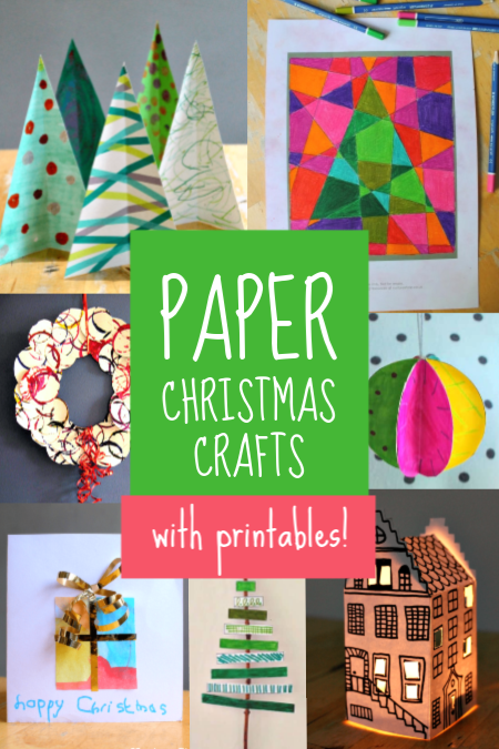 Easy paper Christmas crafts printables for children - NurtureStore