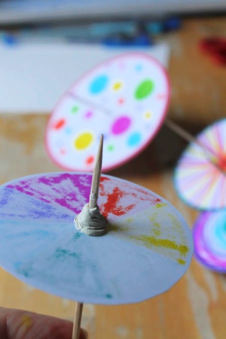 spinning top experiment for children