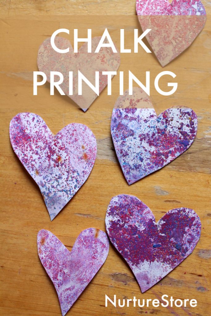 Easy Printmaking Art Lesson Using Chalk Nurturestore