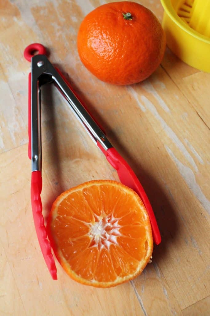 mandarin orange sensory activity to accompany Chinese New Year books for children