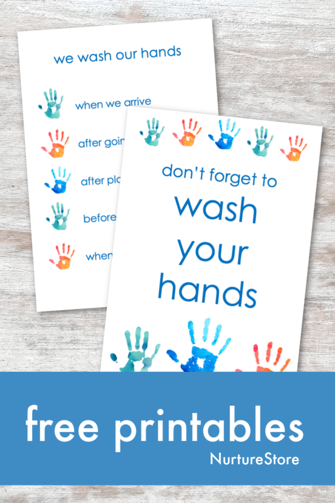 hand washing poster for preschoolers