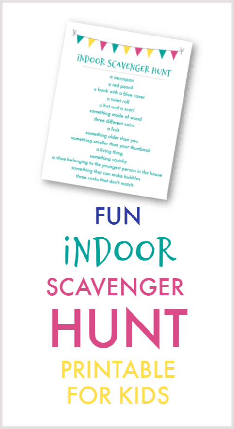 indoor scavenger hunt list