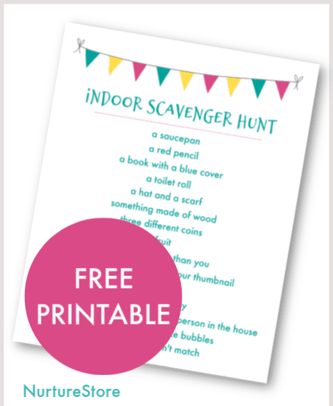 free printable indoor scavenger hunt for kids nurturestore