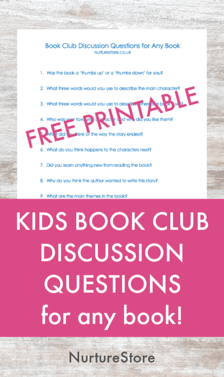 Printable Book Club Discussion Questions For Any Book Nurturestore