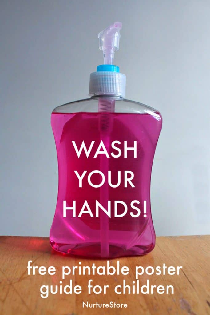 Free printable hand washing poster and guide for children - NurtureStore