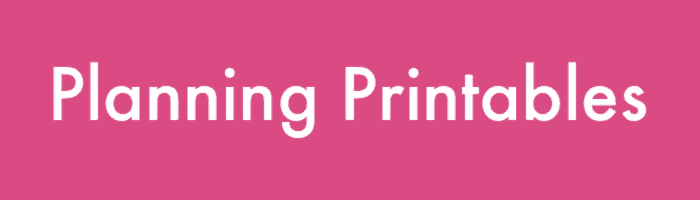 planning printables