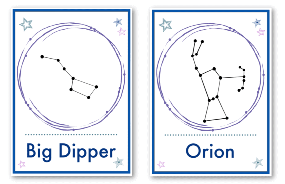 Stars lesson plan and free constellations printables - NurtureStore
