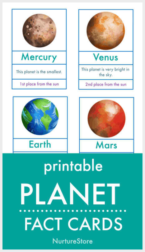 Planets Key Facts For Children Printable Card Set NurtureStore