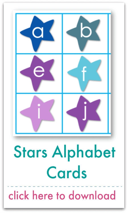 stars alphabet cards