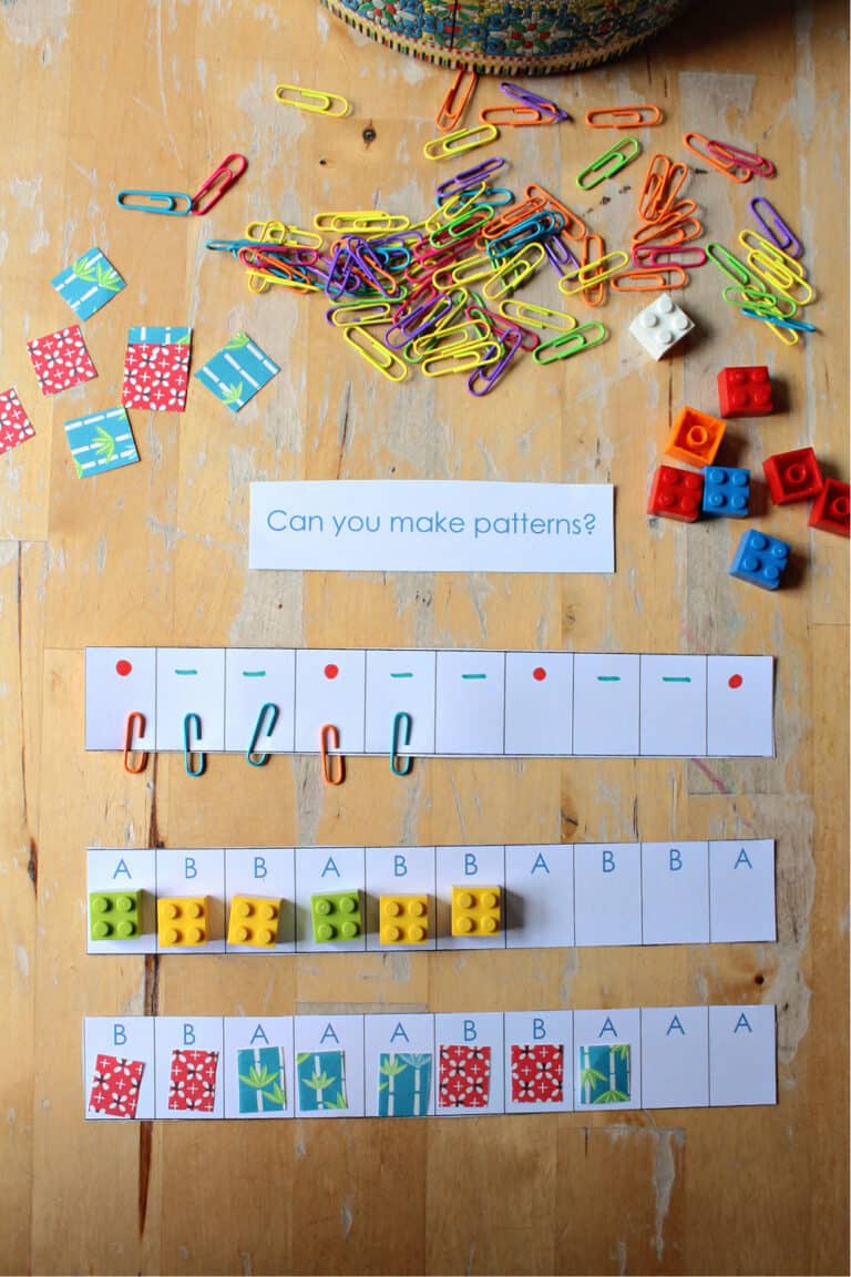 Repeating Patterns Activity Using Loose Parts With Printable - Nurturestore