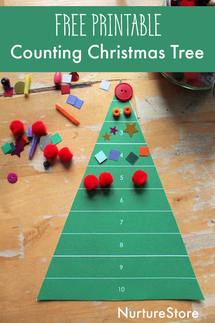free printable christmas tree play mat
