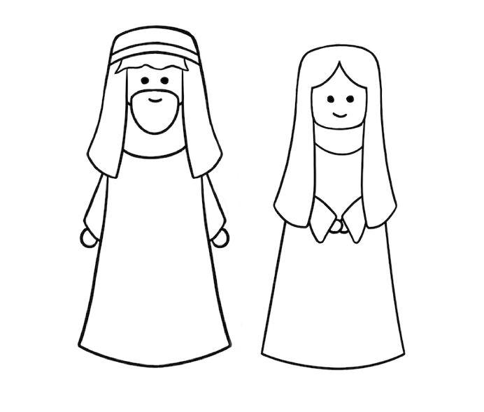 coloring pages mary joseph and jesus travel