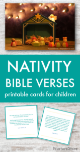 Simple Bible verses for the nativity for children printable - NurtureStore