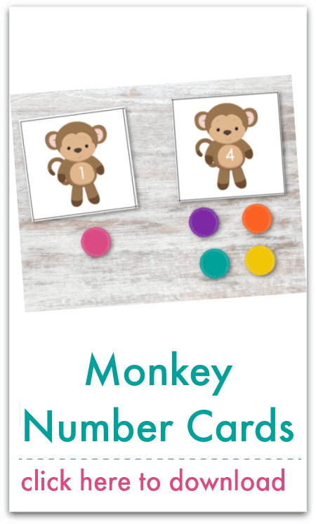 monkey number cards