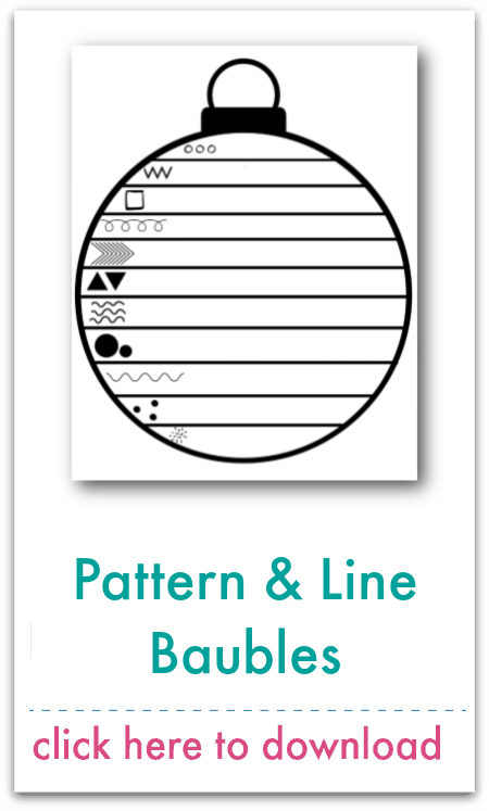 pattern and line baubles