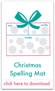 christmas spelling mat printable