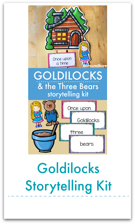 Goldilocks Three Bears printable puppets set