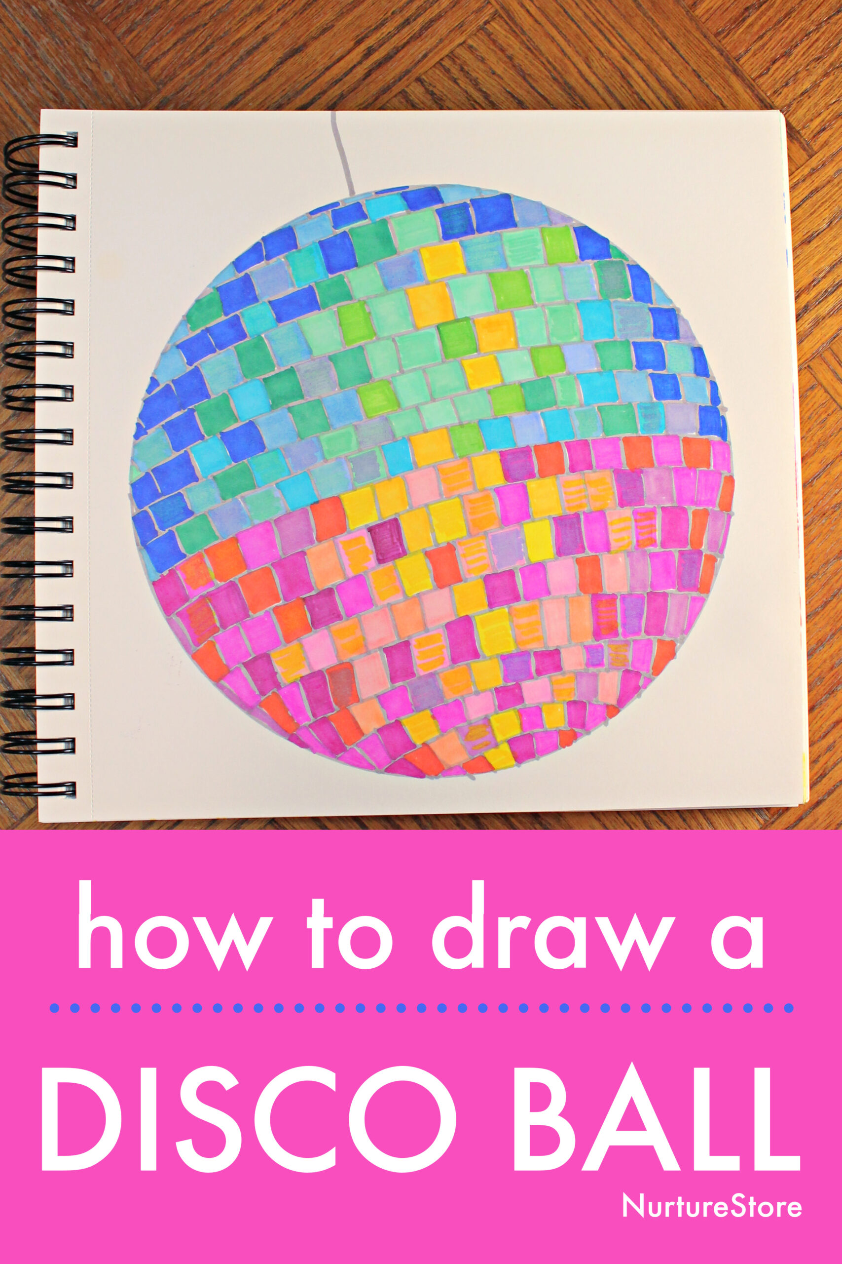 how to draw a disco ball easy step by step tutorial